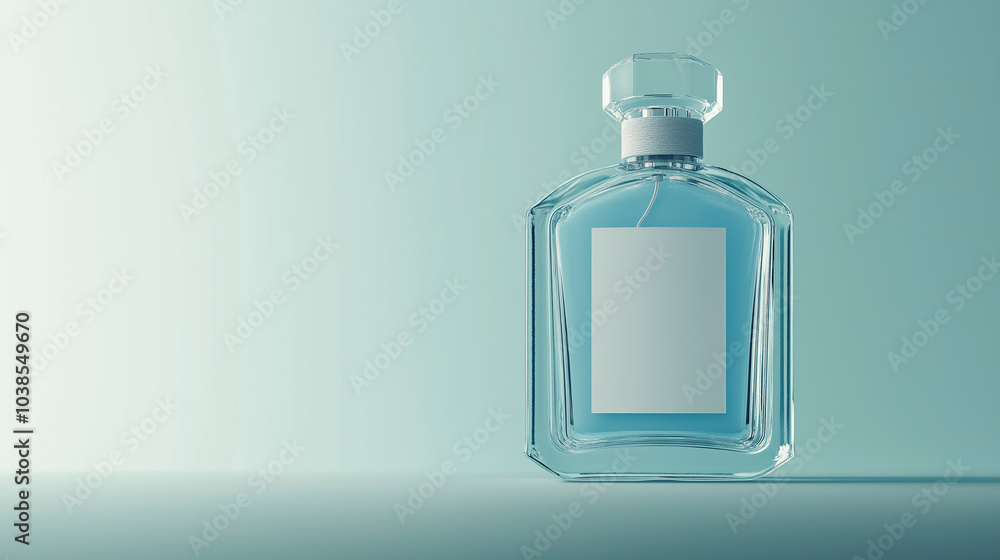 perfume container , bottle with blank label for copy space , on blue background
perfume container , bottle with blank label for copy space , on blue background