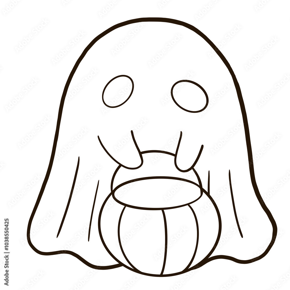 a ghost with a pumpkin on a transparent background a ghost with a pumpkin on a transparent background