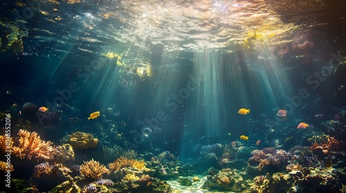 Sunbeams Through the Reef