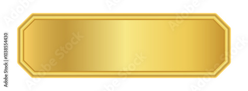 gold label banner, luxury golden frame, gold name plate