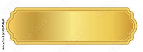 gold label banner, luxury golden frame, gold name plate