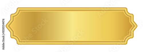 gold label banner, luxury golden frame, gold name plate