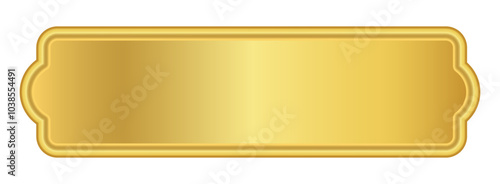 gold label banner, luxury golden frame, gold name plate