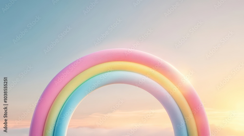 colorful abstract rainbow arches against sky colorful abstract rainbow arches against sky