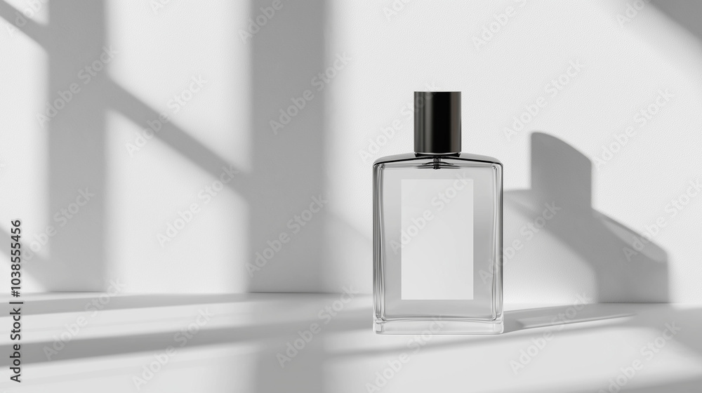 perfume container , bottle with blank label for copy space , isolated on white background perfume container , bottle with blank label for copy space , isolated on white background