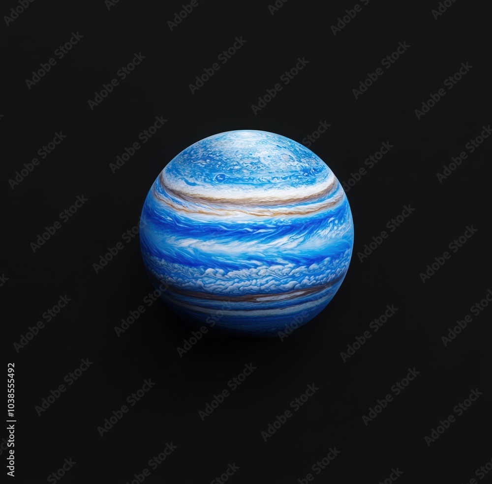 Detailed illustration of a planet with swirling clouds Detailed illustration of a planet with swirling clouds