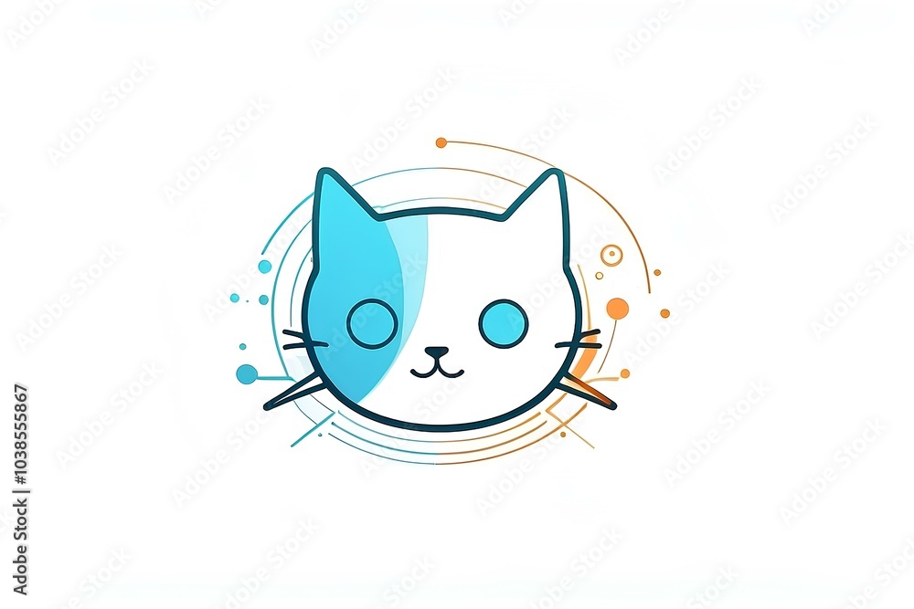 Cute Cat Face with Circle Design
Cute Cat Face with Circle Design