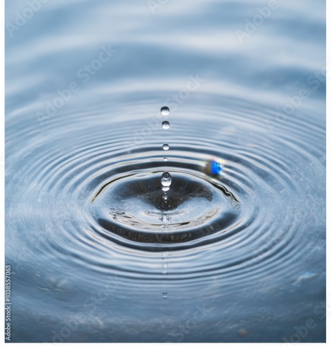 Rippling water droplet