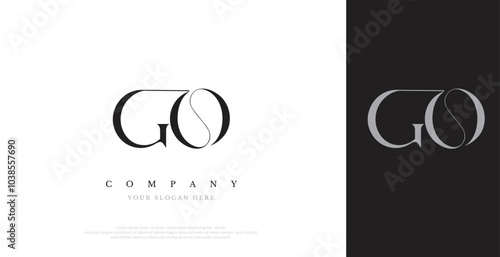 Initial GO Logo Design Vector 