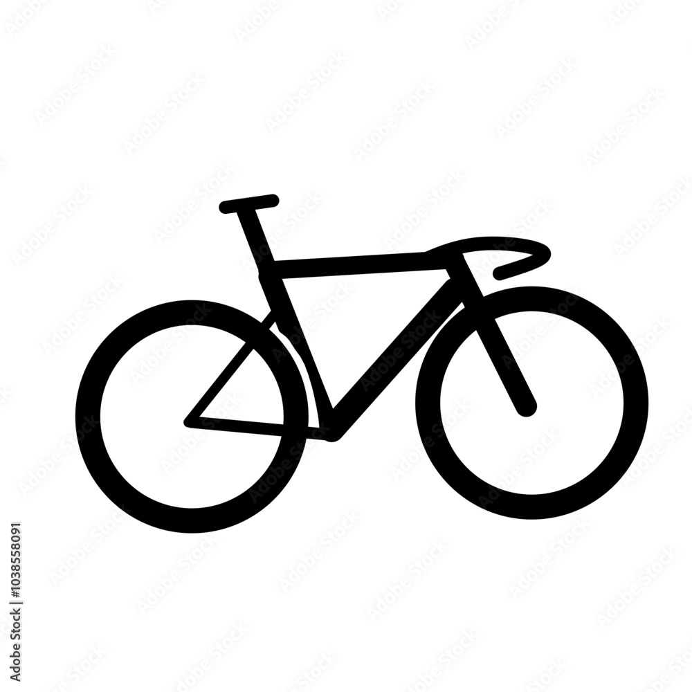 bicycle icon on white background bicycle icon on white background