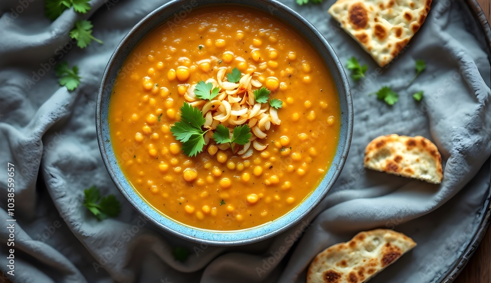 Ghono Dal – Thick Bengali Lentil Soup Garnished with Fried Onions (Bangladeshi Cuisine) Ghono Dal – Thick Bengali Lentil Soup Garnished with Fried Onions (Bangladeshi Cuisine)