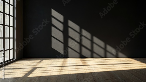 Sunlight Over Floor in Minimalist Room