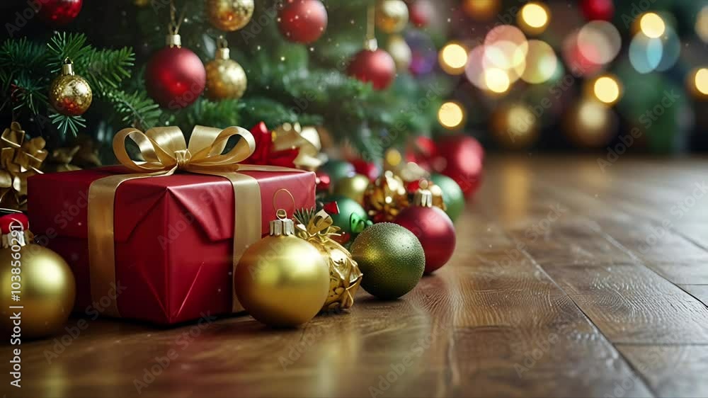 Some presents are under the Christmas tree. Seamless 4K looping timelapse video animation background Some presents are under the Christmas tree. Seamless 4K looping timelapse video animation background