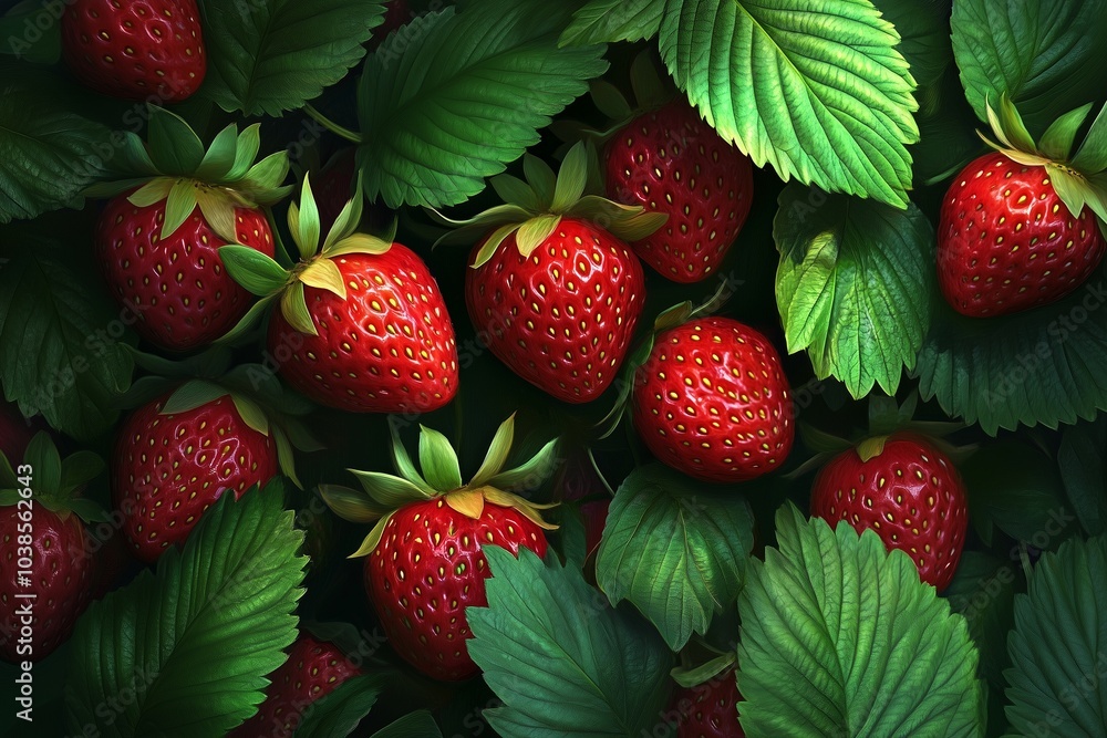 raw yummy Strawberries by generative ai raw yummy Strawberries by generative ai