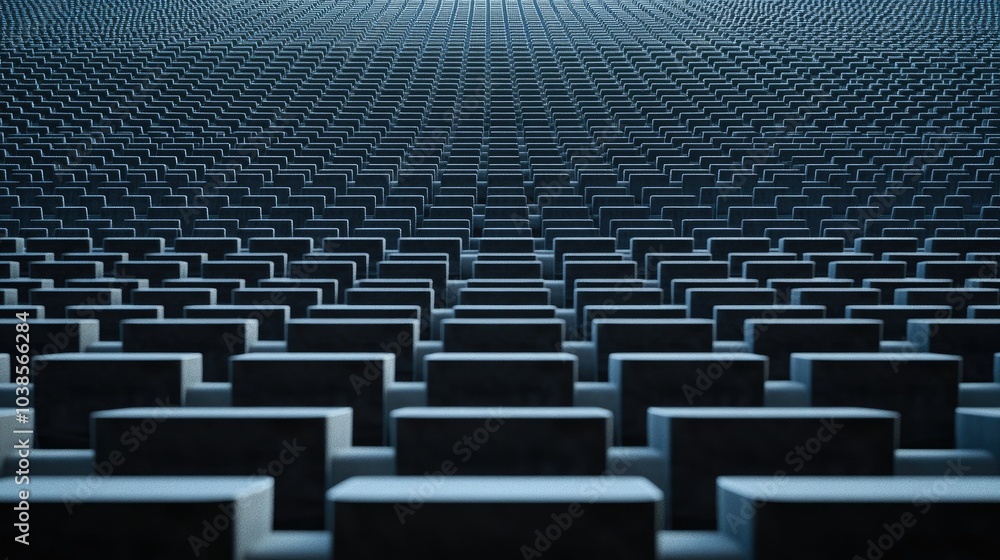 Abstract Pattern of Geometric Shapes in Rows Abstract Pattern of Geometric Shapes in Rows