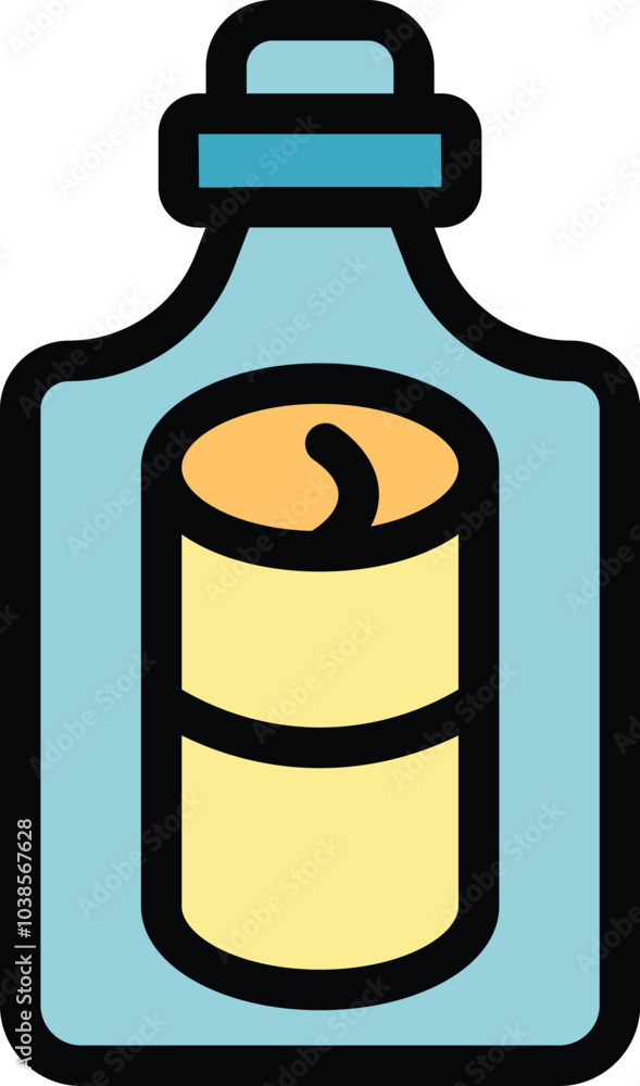 Message in a bottle floating on the water, delivering important information on a paper scroll Message in a bottle floating on the water, delivering important information on a paper scroll
