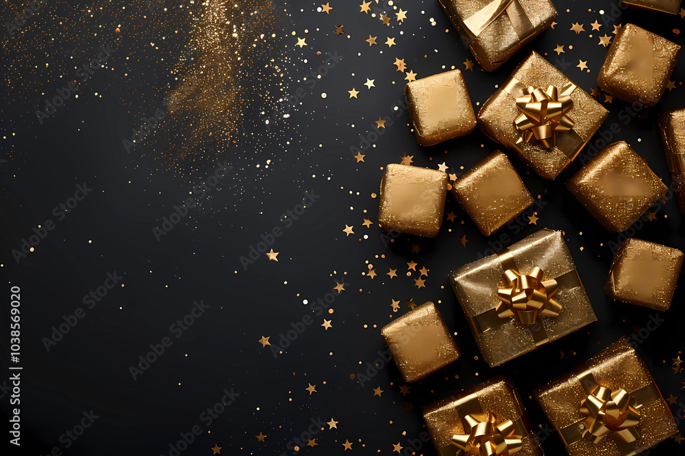 christmas gift box with stars christmas gift box with stars