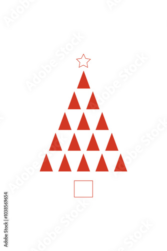 minimalistic christmas cards, posters, invitations or flyers with сhristmas tree
