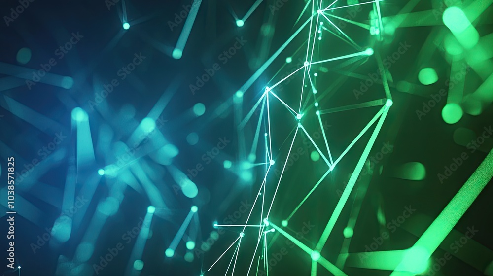 High-tech glowing lines and shapes in blue and green, creating an abstract futuristic background for medical or scientific concepts. High-tech glowing lines and shapes in blue and green, creating an abstract futuristic background for medical or scientific concepts.