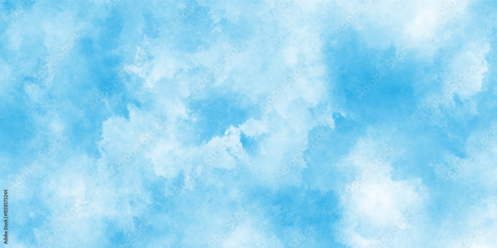 blue sky with clouds background, abstract watercolor background illustration, painted white clouds with pastel blue sky, Brush paint blue paper textured canvas element with clouds. blue sky with clouds background, abstract watercolor background illustration, painted white clouds with pastel blue sky, Brush paint blue paper textured canvas element with clouds.