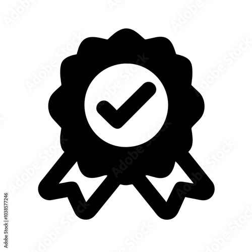 Symbol indicating product or service excellence