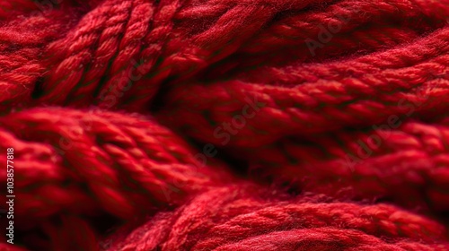 Closeup, red wool texture