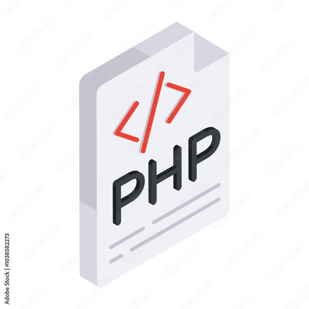 Editable design icon of php file
Editable design icon of php file