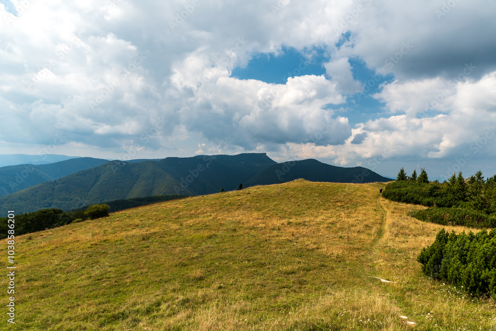 Fototapeta premium View from Skalky hill in Mala Fatra mountains in Slovakia