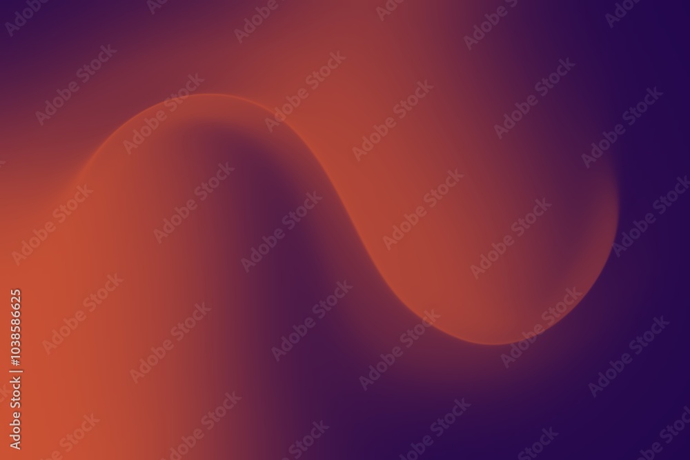 Obraz premium Dark blue and orange gradient graphic background with shadow waves