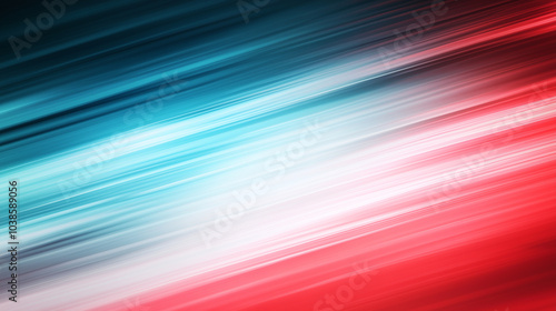 Diagonal Streaks of Blue and Red Gradient Light