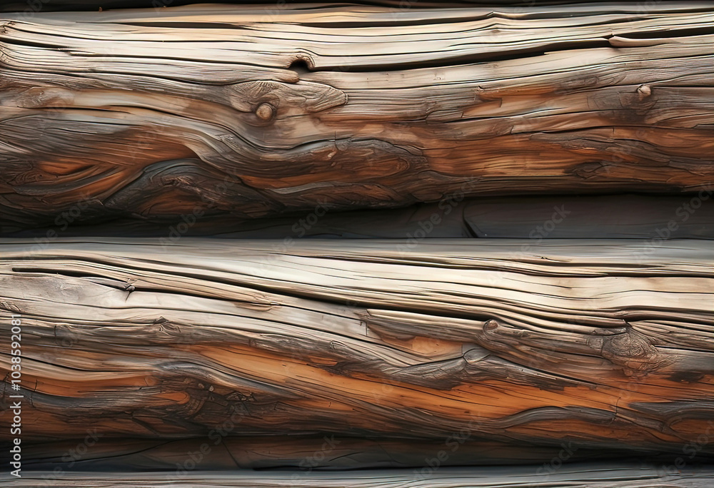 Fototapeta premium texture of old wood, wooden old logs