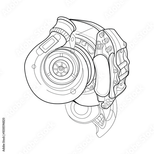 illustration line art for drawing or coloring