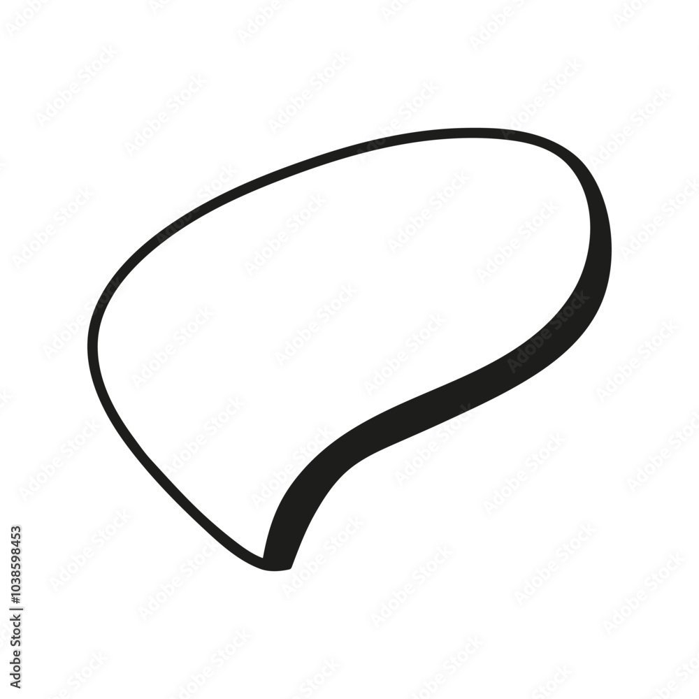Empty speech bubble for message and text. Hand drawn doodle quotes boxes illustration. Empty speech bubble for message and text. Hand drawn doodle quotes boxes illustration.