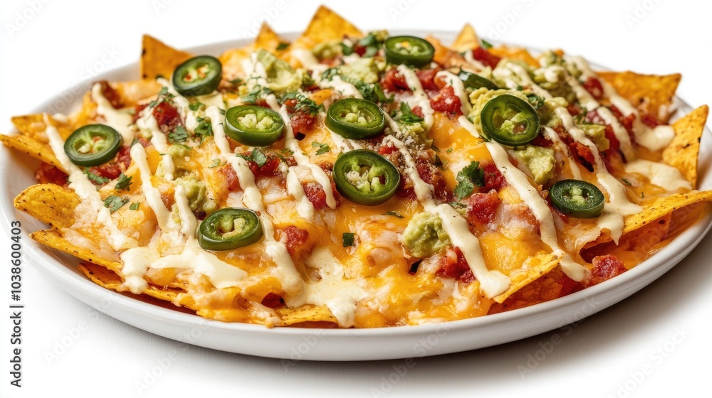 Delicious Nachos with Cheese and Toppings Delicious Nachos with Cheese and Toppings