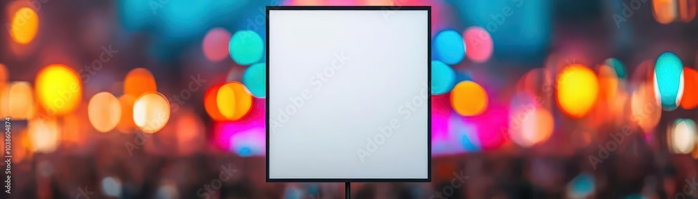 Blank sign on vibrant background, ideal for advertisement or creative projects. Blank sign on vibrant background, ideal for advertisement or creative projects.