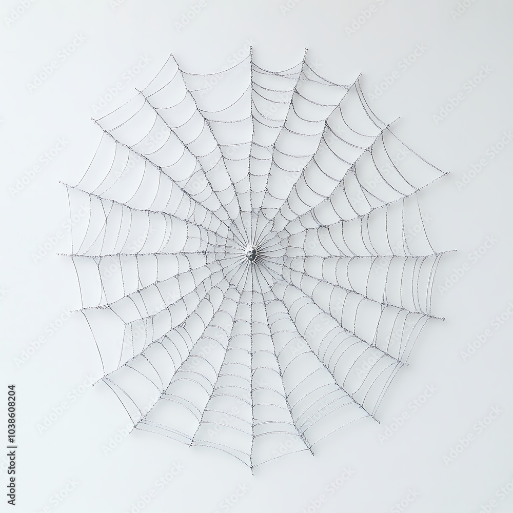 Obraz premium Spider web on white background