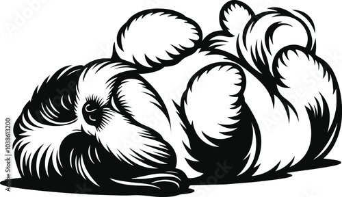 Shih Tzu poses a Charming vector silhouette Dog Design