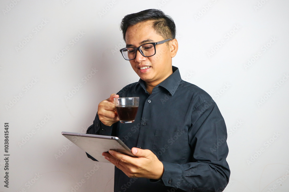 Email notification concept, Male use smartphone and laptop receive message alert in the mailbox. Email notification concept, Male use smartphone and laptop receive message alert in the mailbox.
