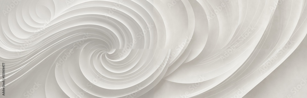 This image features a minimalist, abstract white sculpture with swirling, textured, and textured white lines, set against a light gray background, creating a sense of depth and movement This image features a minimalist, abstract white sculpture with swirling, textured, and textured white lines, set against a light gray background, creating a sense of depth and movement