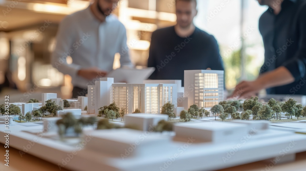 Business meeting with real estate brokers and startup founders reviewing a marketing presentation, close-up shot Business meeting with real estate brokers and startup founders reviewing a marketing presentation, close-up shot