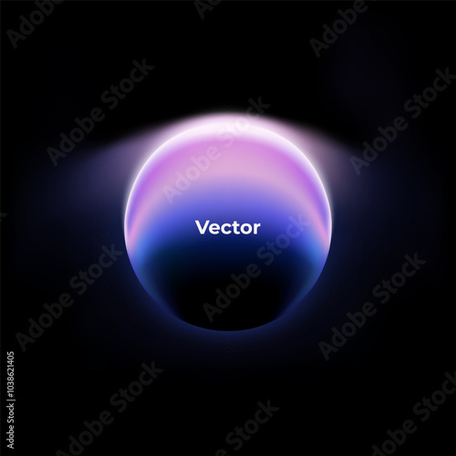 Abstract circle shapes with gradient isolated on black background. Vector set. Fluid vivid gradients for banners. Modern trendy design. Liquid shape. Colorful bright neon template. Dynamic soft color.