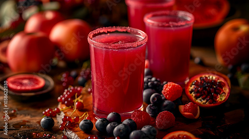 Wallpaper Mural Fresh Fruit Juice Blend for a Healthy Breakfast Torontodigital.ca