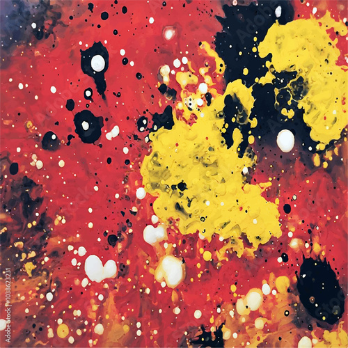 red and yellow splashes