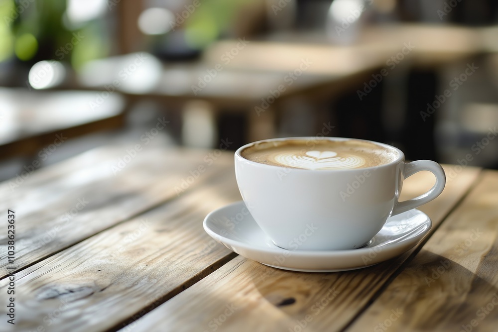 A steaming cup of coffee with intricate latte art, sits on a rustic wooden table, exuding warmth and coziness. A steaming cup of coffee with intricate latte art, sits on a rustic wooden table, exuding warmth and coziness.