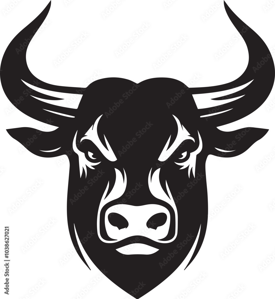 Head of bull silhouette vector design Head of bull silhouette vector design