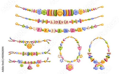 Beaded Bracelets With Friendly Designs And Empowering Words as Love, BFF and Friends Perfect For Gifting And Friendship
