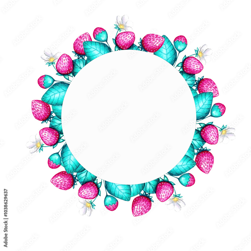 frames made of plants and wild berries frames made of plants and wild berries