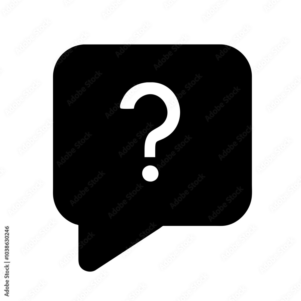 Icon symbolizing inquiry and assistance. Icon symbolizing inquiry and assistance.