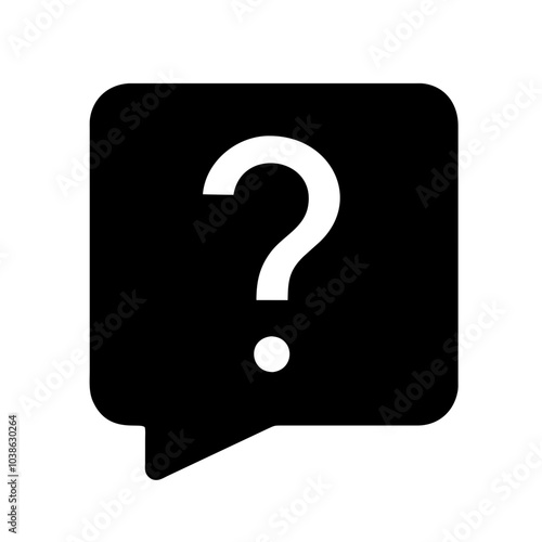 Icon symbolizing inquiry and assistance.