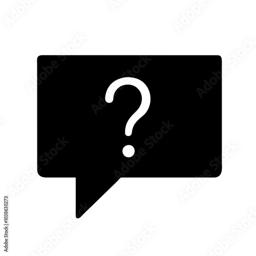 Icon symbolizing inquiry and assistance.